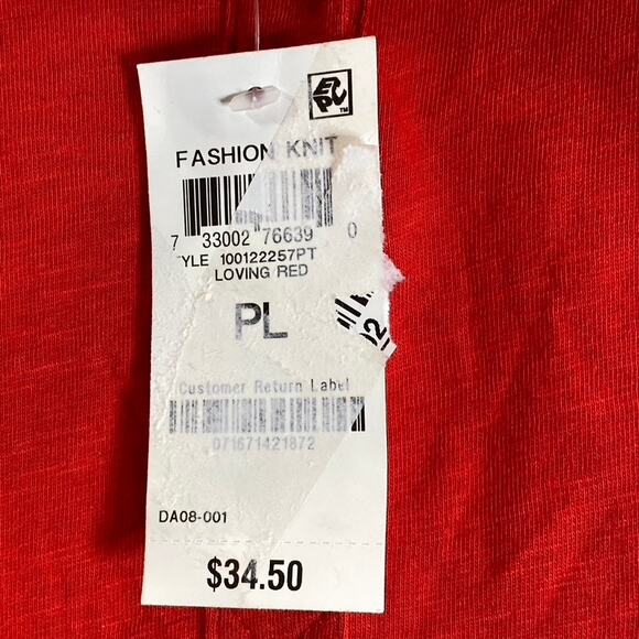 STYLE & CO Women's Petite Loving Red Short-Sleeve Polo Top SZ P/L - Picture 9 of 9